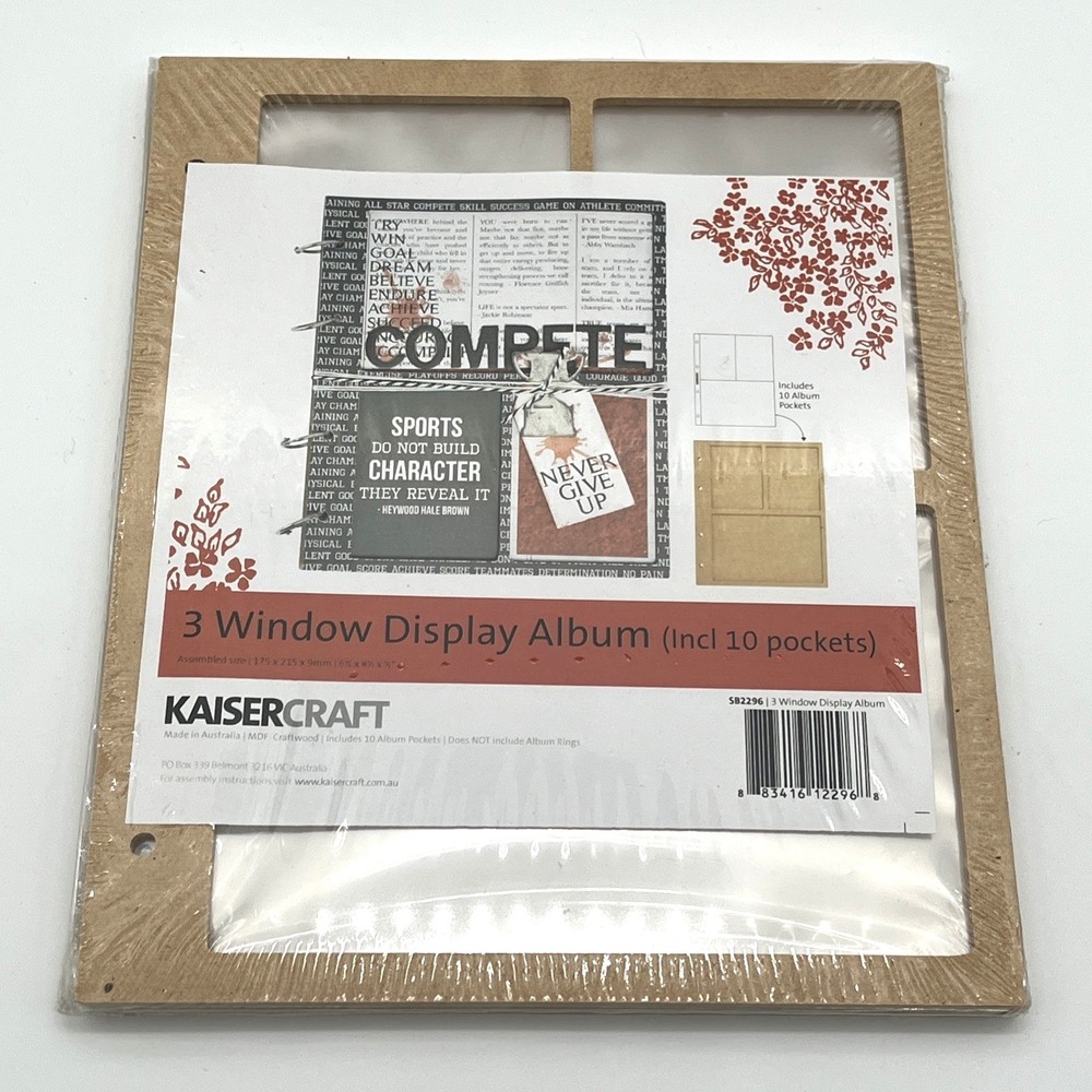 Kaisercraft‎ 3 Window Display Album Lot x7 + Extra Pocket Pages Scrapbooking NEW